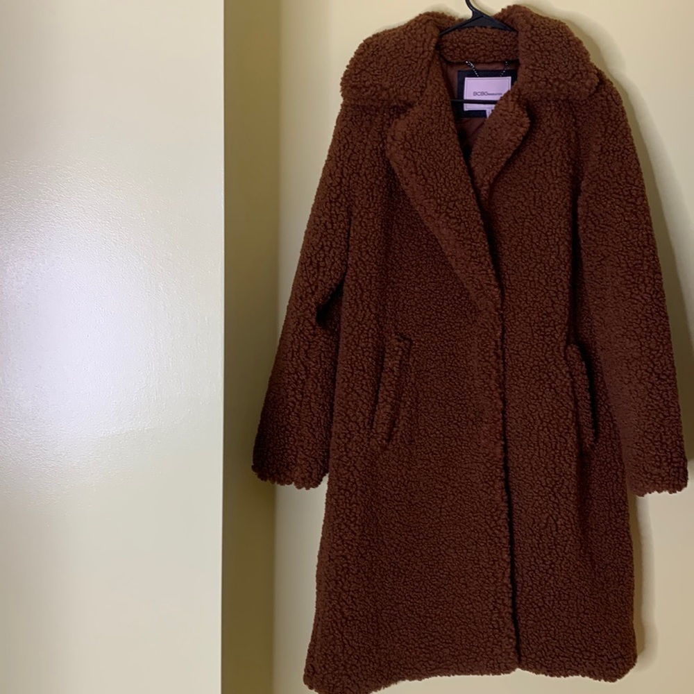 BCBGeneration Brown Teddy Coat